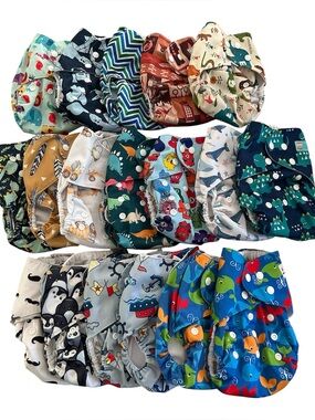 Alva Baby Reusable Kids Cloth Diaper Pack - Assorted Colorful Prints